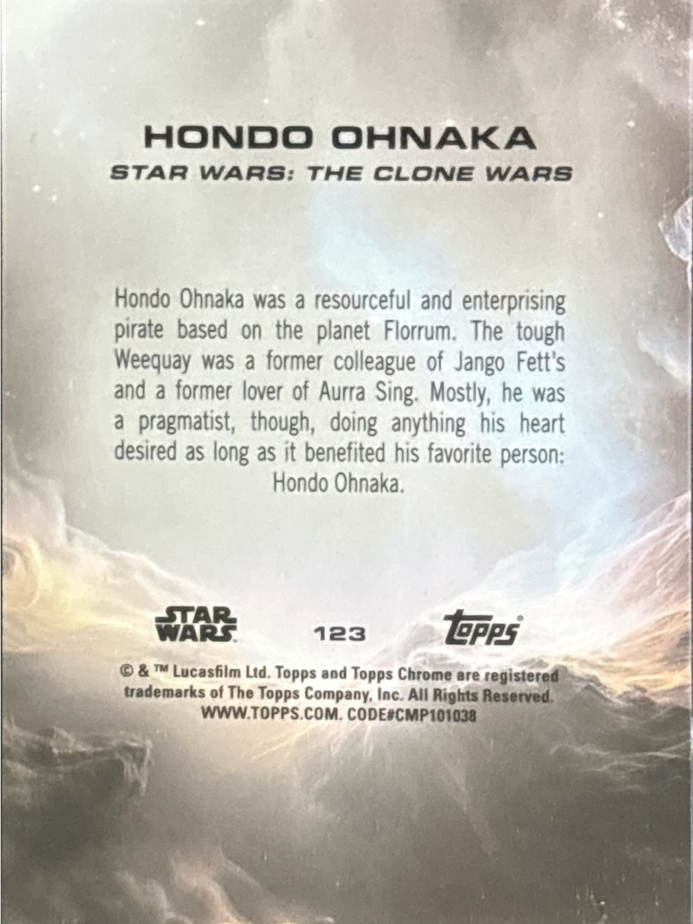 Topps Chrome Star Wars Hondo Ohnaka Card - - Picture 2 of 2